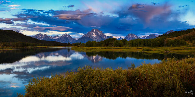 Mount Moran at Oxbow Bend in Grand Teton National Park