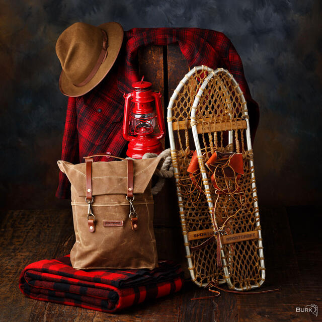 Studio photography of adventure set up.