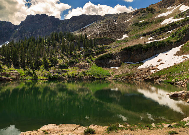 Cecret lake in the summer season