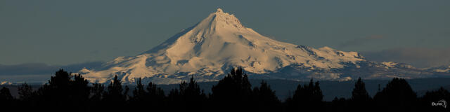 Mount Jefferson, Cascade Range, Oregon the Northwest view seen from Redmond, Oregon.