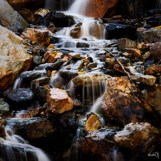 Stairs Gultch Waterfall up Big Cottonwood Canyon in Utah