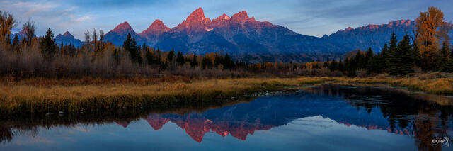 Schwabacher Landing at sunrise. 
