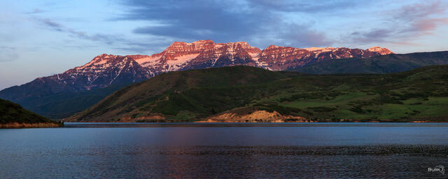 Alpenglow sunrise on Mount Timpanogos.