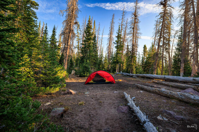 Hilleberg tent set in the wilderness for camping. 