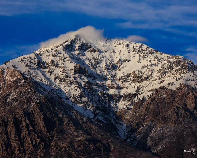 Rugged Ben Lomond Mountain Peak in Utah