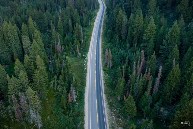 Big Cottonwood Canyon Road from above. 
