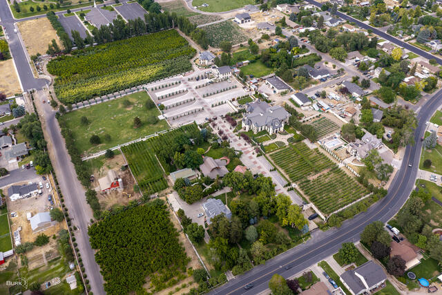 Wadley Farms in Lindon, Utah, aerial photo from above.