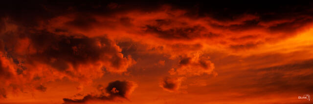 A Salt Lake City sunset in panoramic format. 
