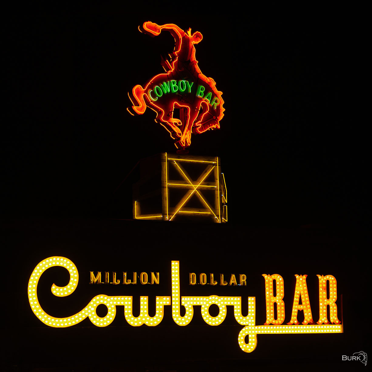 Million Dollar Cowboy Bar Neon Sign Million Dollar Cowboy Bar