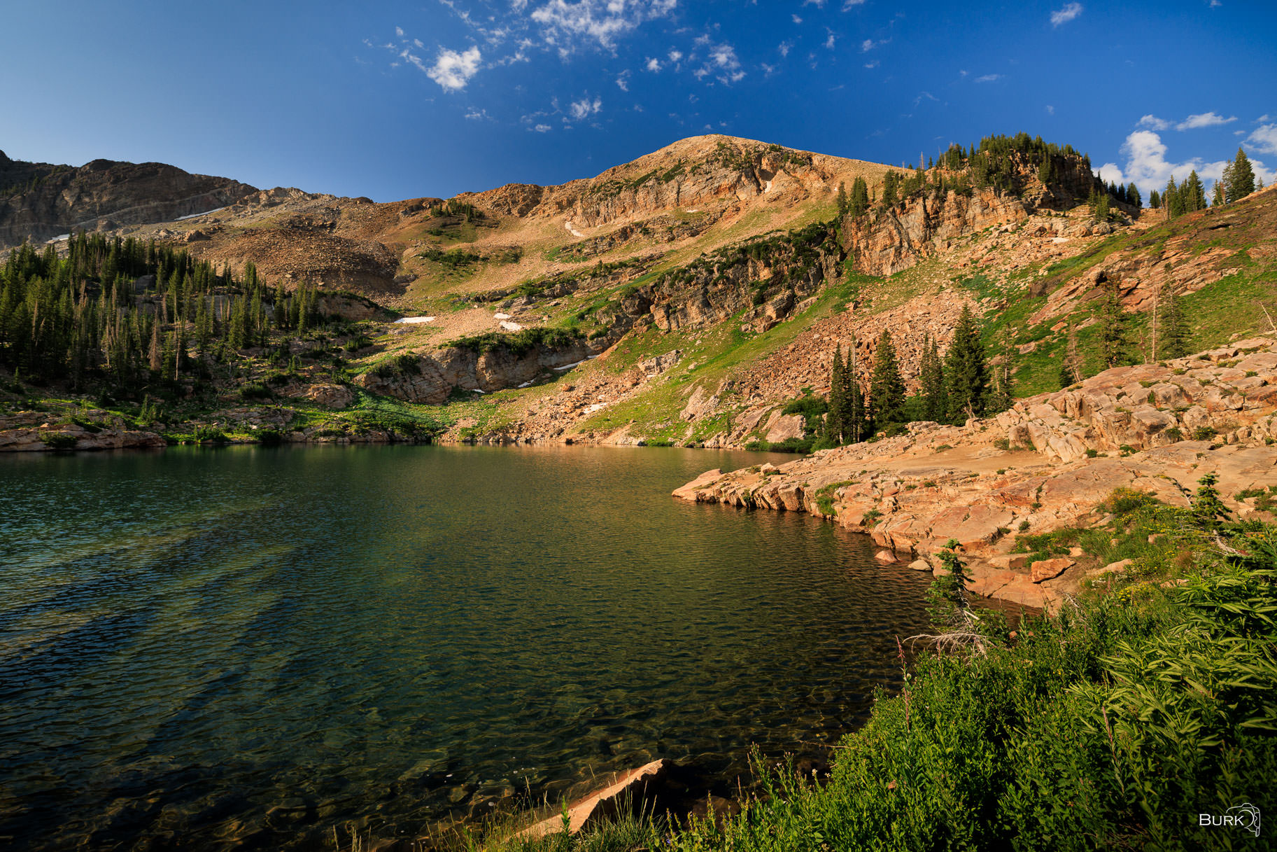 Summer at Cecret Lake Cecret Lake Albion Basin Utah.