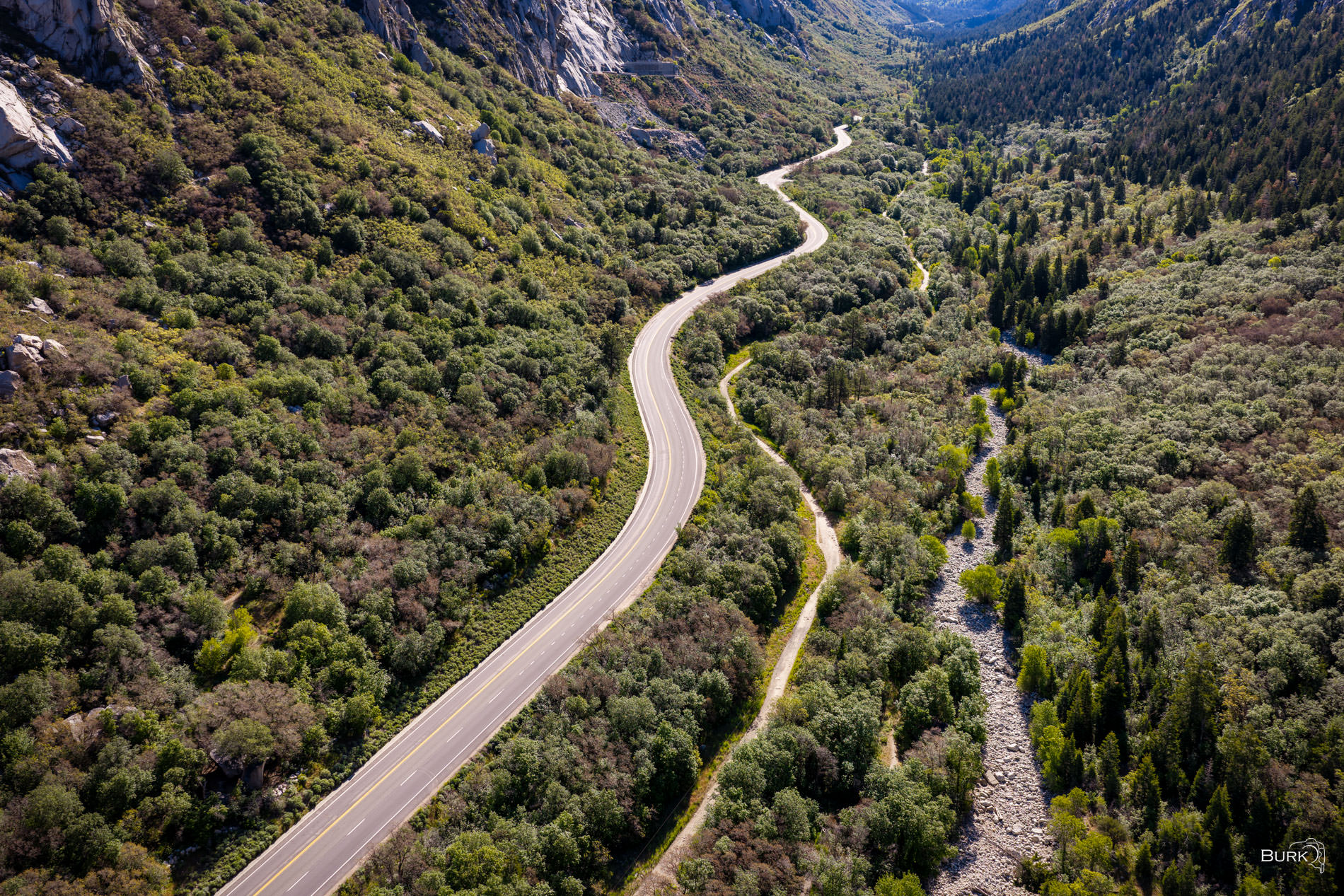 Canyon Ribbon An aerial photo of Little Cottonwood Canyon located in Northern Utah.