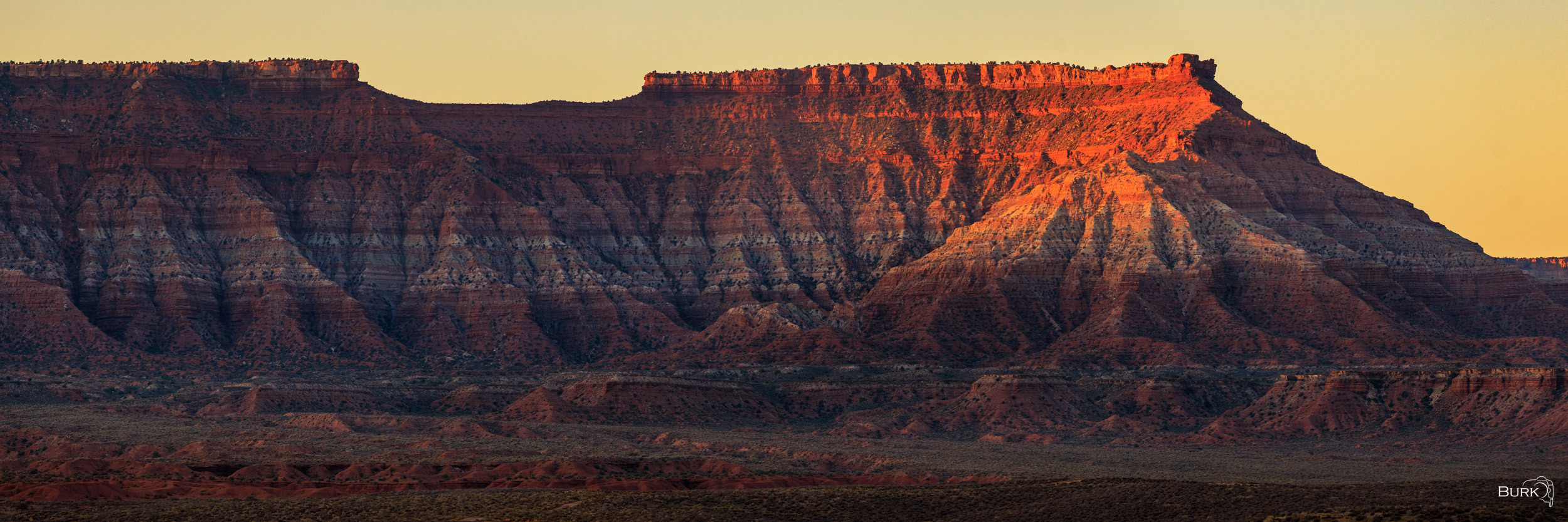 Hurricane Mesa Alpenglow Hurricane Mesa La Verkin and Virgin Utah