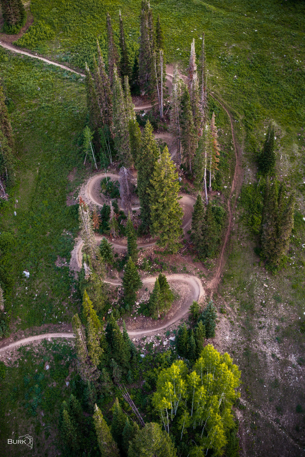 Solitude Switchbacks Switchback trail for mountain biking at Solitdue Mountain Resort.