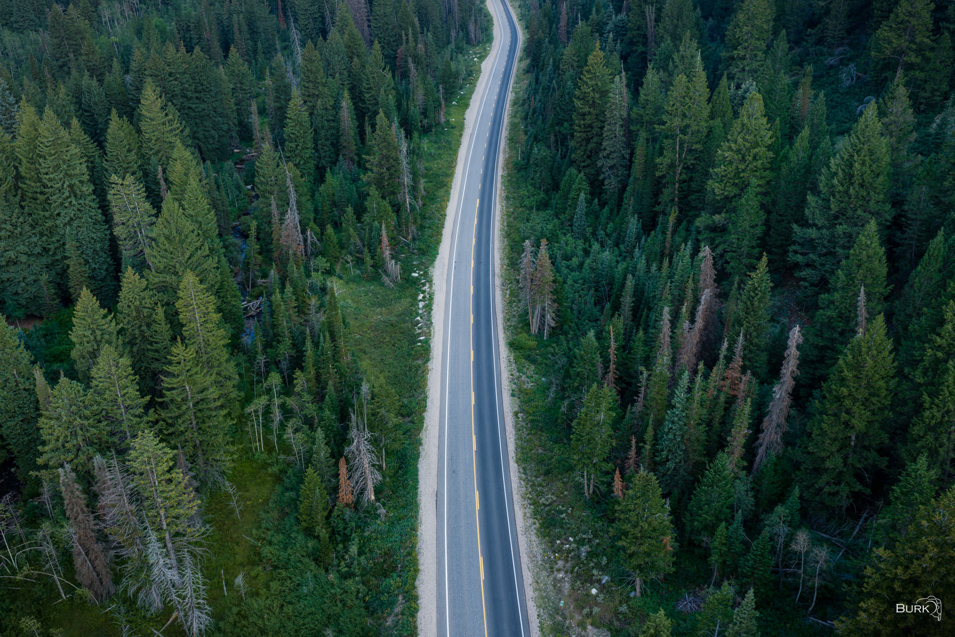 Mountain Passage Big Cottonwood Canyon Road from above.