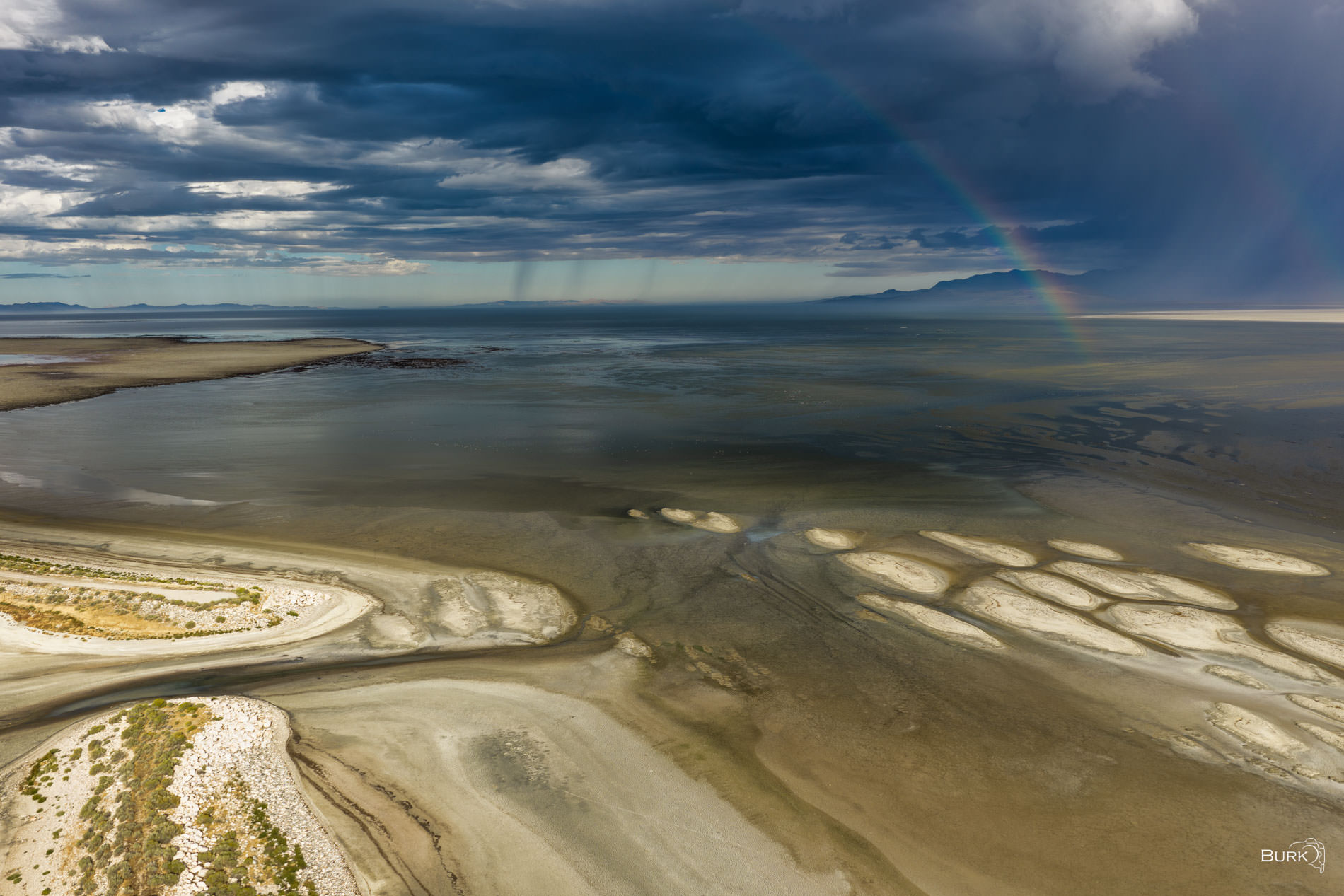 Antelope Island Rainbow Rainbow over the Great Salt Lake at Antelope Island State Park in Utah.