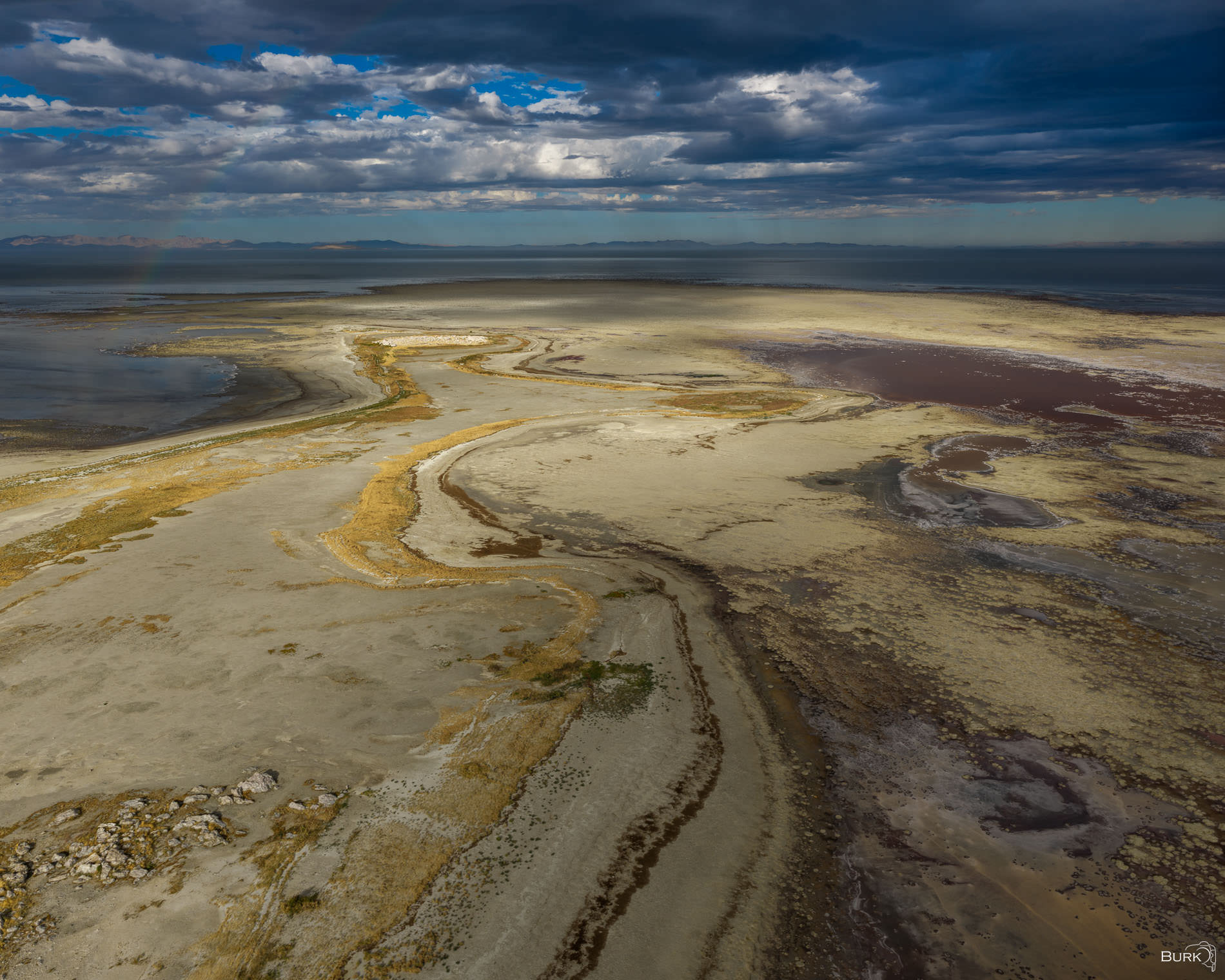 Contours of the Lake An aerial photo of the Great Salt Lake in Salt Lake City, Utah