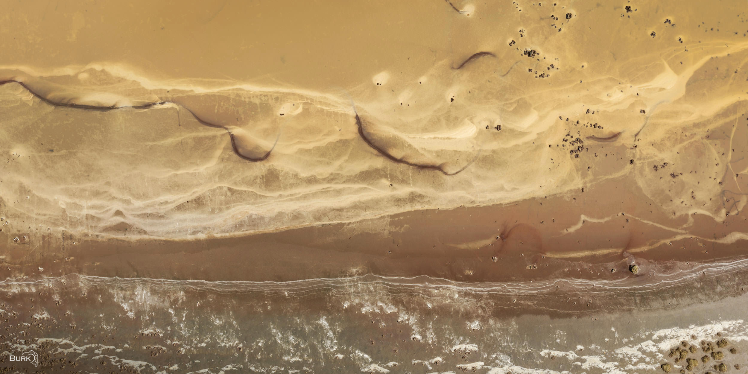 Lakebed Patterns Aerial photo above the Great Salt Lake shore