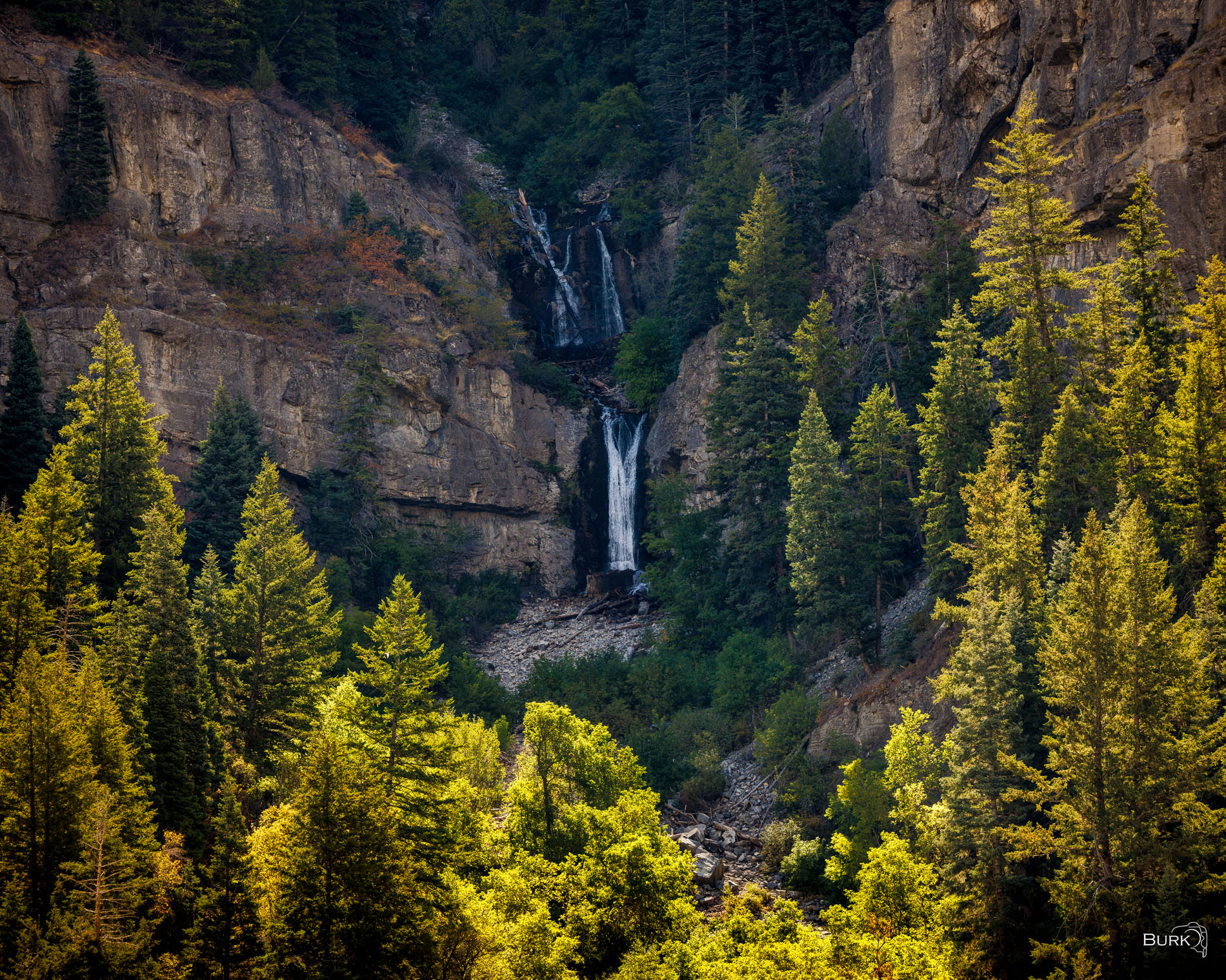 Upper Falls Upper Falls Waterfall in Provo Canyon.