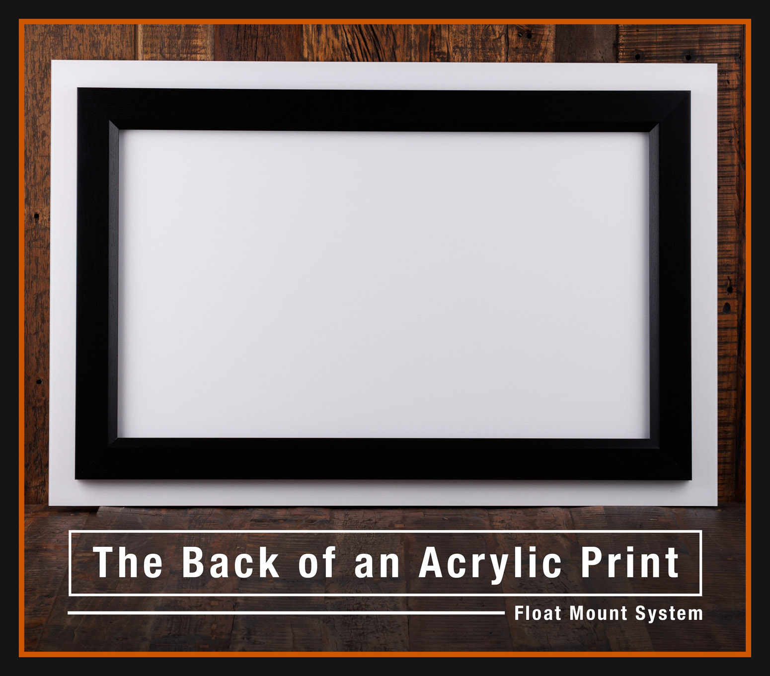 The back of a Lumahcrome HD Trulife Acrylic Fine Art Print