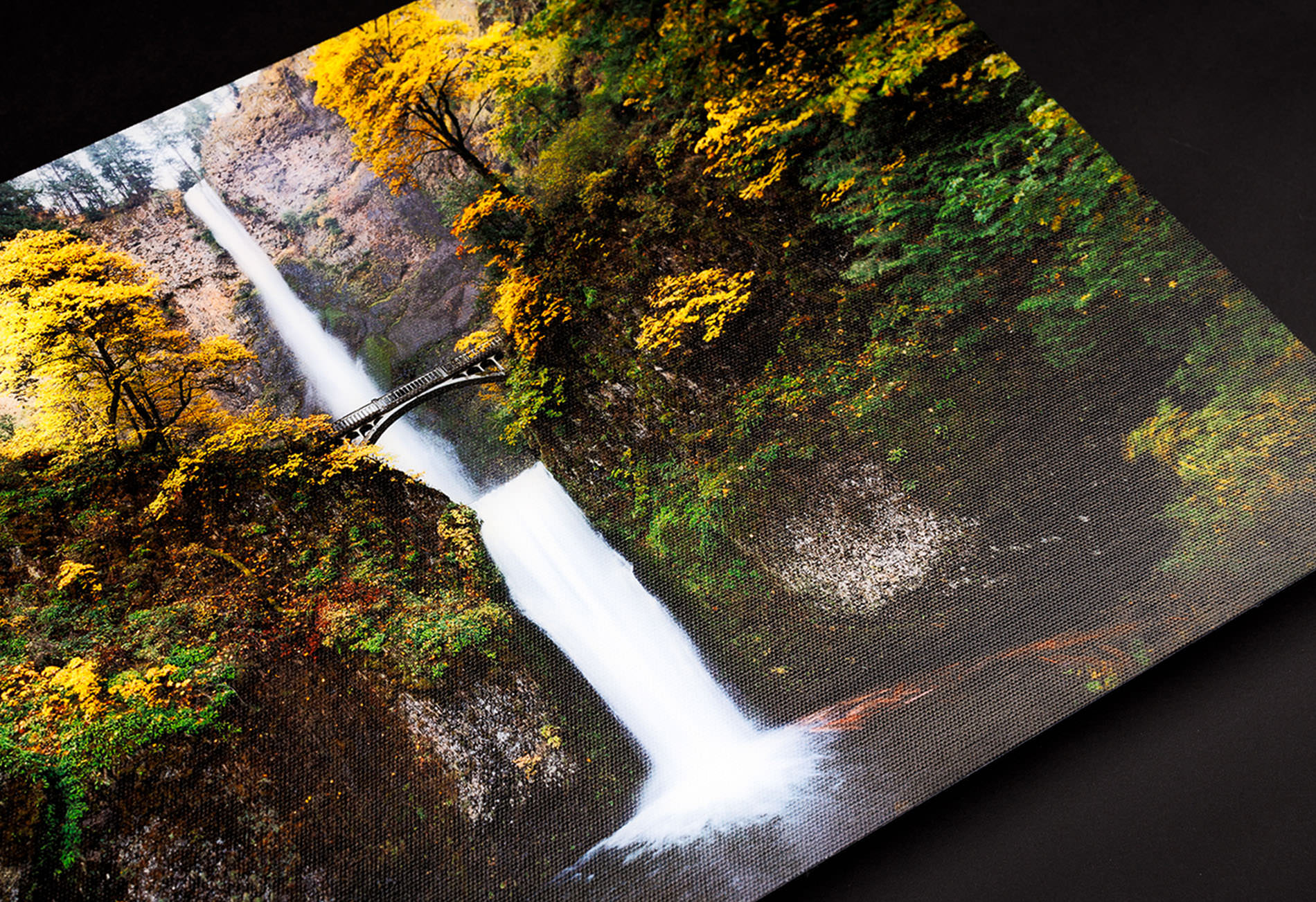 Fine Art Canvas Print Float Mount Display Multnomah Falls